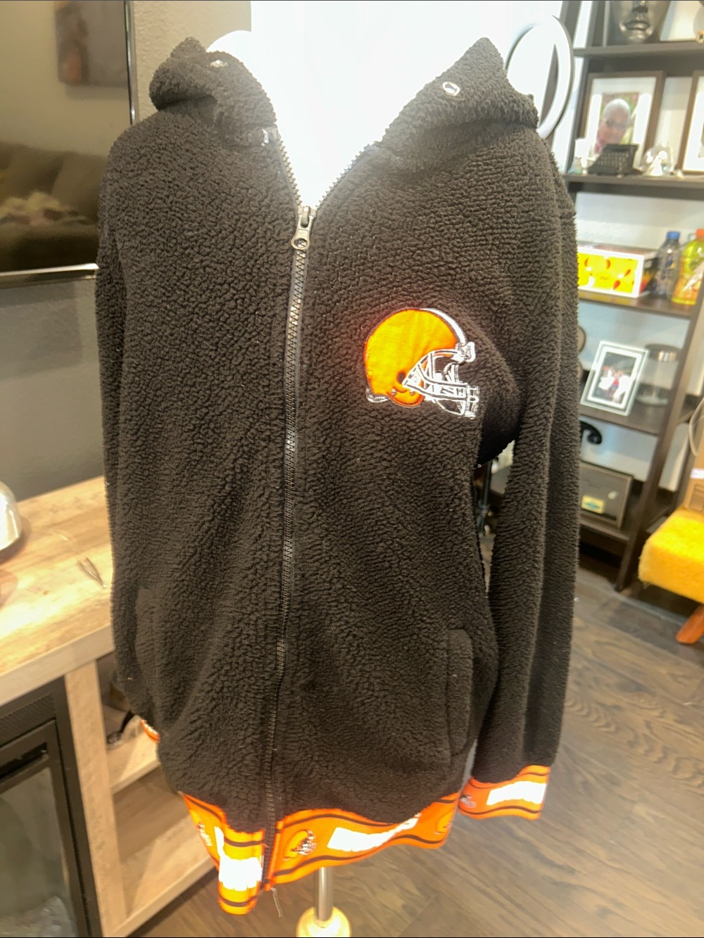 NFL Gray Hoodie with Black and Orange Trim